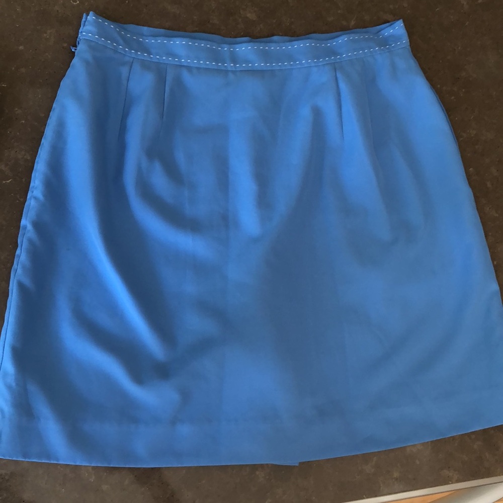 Cornflower blue + white Izod x-tra dry tennis golf casual skort skirt shorts